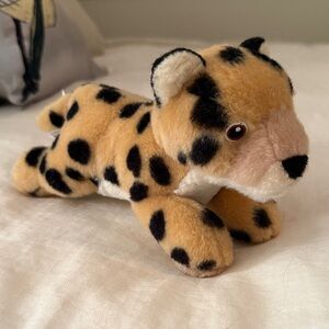 Cute Leopard Plush with Black Spots
